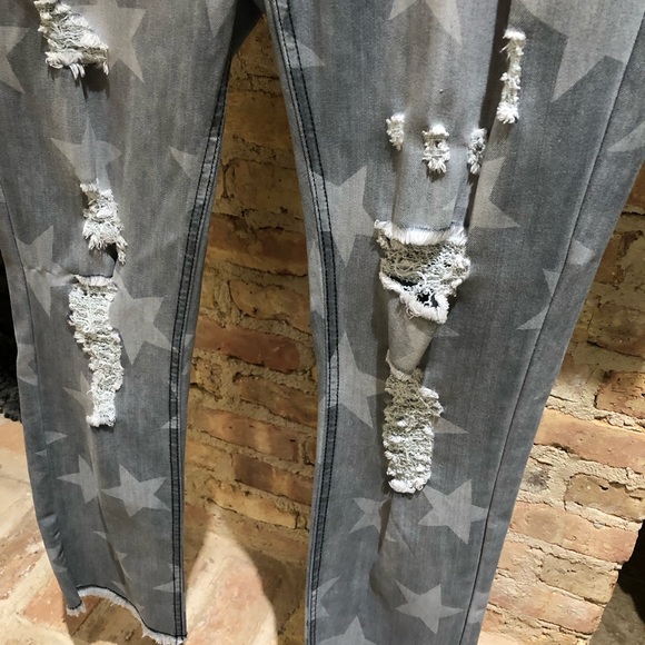 Easel LA — gray wash star jeans - Picture 7 of 9